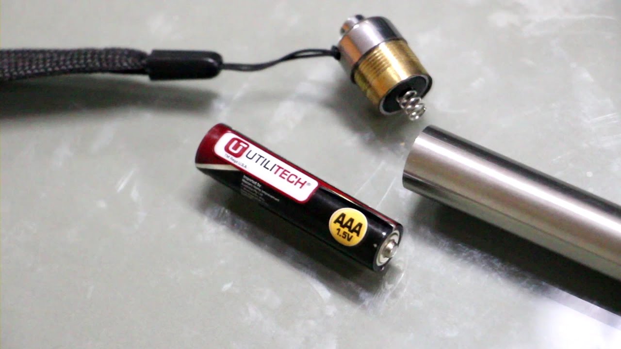 Stainless steel AAA flashlight