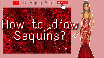 How to draw Sequins | Rendering Sequins | Tutorial of Sequins illustration explained step by step