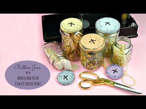 Upcycled Button Jars