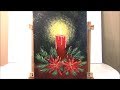 Painting a Christmas Candle Part 1 ~ Acrylic ~ Beginners