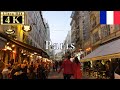 🇫🇷Paris Winter Walk - Streets in 6th arrondissement of Paris - 【4K 60fps】