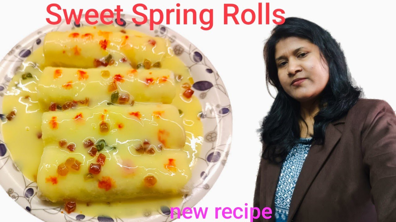 Holi per banaaiye aap Bina gas jalaye sweet spring roll 🥰