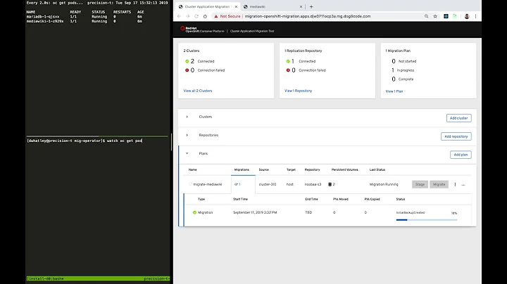 OpenShift Migration with Cluster Application Migration Tool