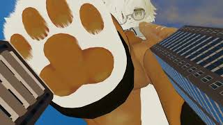 The Kind Macro Cat Gently Steps On The Micro For His Benefit And Causes Mive Earthquakes For Him