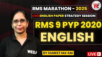 RMS 9 PYP 2020 ENGLISH | Sainik School | RMS | RIMC | JNV Entrance Exam Preparation