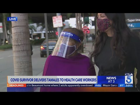 Grandma who survived COVID-19 delivers tamales to health care workers at Cedars-Sinai Medical Center