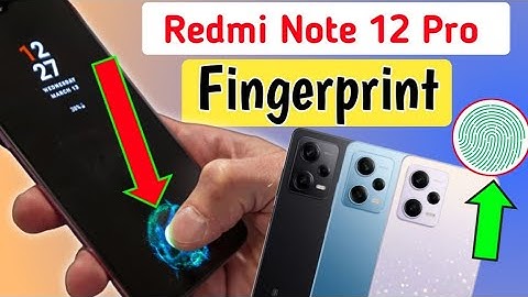 Redmi Note 12 Pro me display fingerprint setting | how to set fingerprint lock in Redmi note 12 Pro
