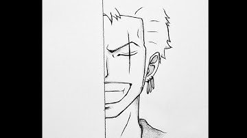 How to draw Zoro , One Piece | Easy anime drawing step by step