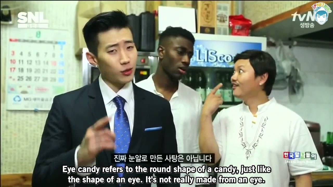 ENG 140830 SNL Korea S05E22   Korean Language Outing Jay Park Cut