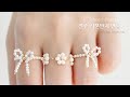 와이어와 낚시줄을 이용한 진주 리본반지 만들기(How to make beaded ribbon ring)