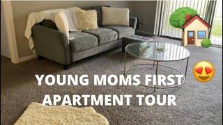 YOUNG MOM FIRST APARTMENT TOUR | MODERN