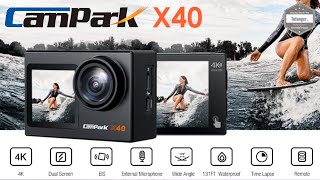 كامبارك X40 كاميرا رياضية 4K EIS - 20 ميجابكسل - شاشة تعمل باللمس وواي فاي وشاشة مزدوجة - Unboxing screenshot 2
