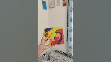 Radha Krishna 💖 | acrylic painting 🦚🎨 #shorts #krishna #art #trending #viralvideo #youtubeshorts