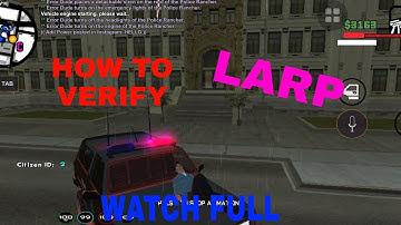 How to Verify In LARP❤||Samp Mallu Sever||Verify Malayalam⚡️Watch Full #samp #verification #video 🔥
