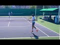 Roger federer  stefan edberg  iw court level practice 3814