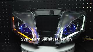 Fit for Kawasaki Ninja ZX10R ZX10RR 2016-2020 Full LED Headlight Assembly