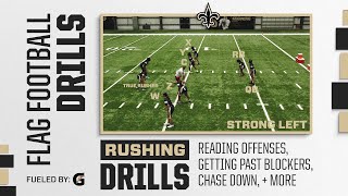 Defensive Rushing Drills, Reading Offenses | NFL Flag Football Drills screenshot 5