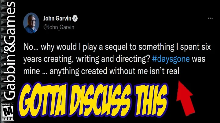 We Gotta Discuss Garvin's DAYS GONE tweet...
