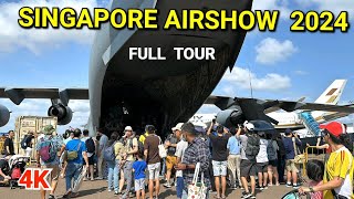 🇸🇬4K Airshow 2024 Tour | Asia’s Largest Air Show | Singapore Airshow 2024 | Static Display Tour
