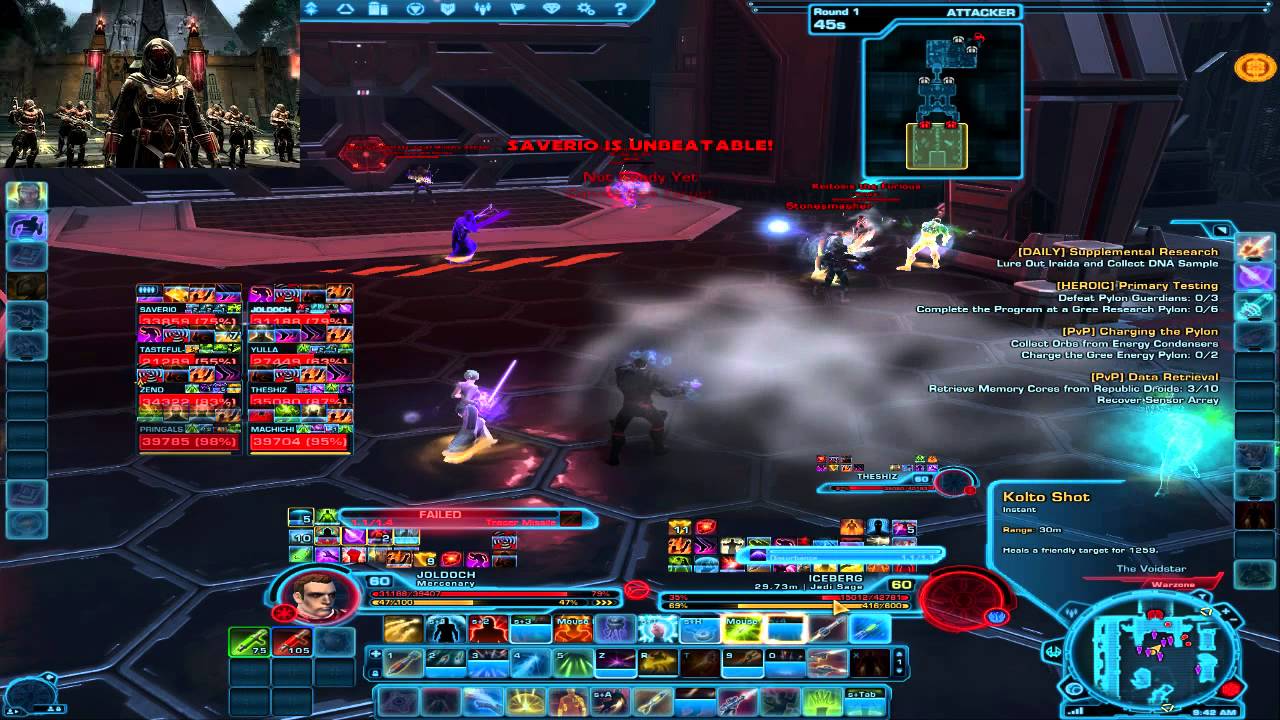 SWTOR Obroan Heal Gear to Stronk for Regs 2k in Arsenal