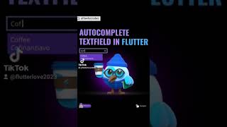 Autocomplete Textfield #flutterdev #flutter #dart #shorts #viralshorts #shortvideos #subscribe