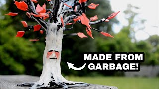 I Turn Plastic Trash Into ART! (Weirwood Tree Sculpture)