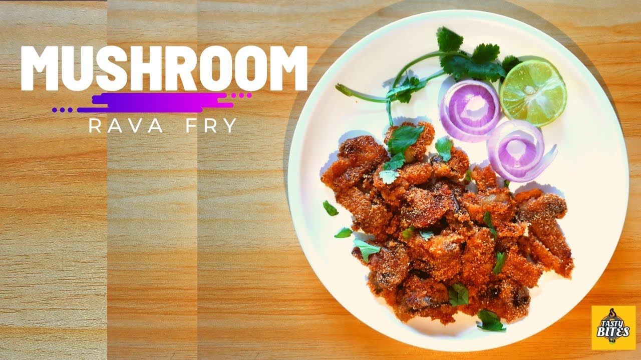 Long Ravya Cooked Mushroom Rava Fry | Easy & Quick Side Dish | Konkani Style - YouTube