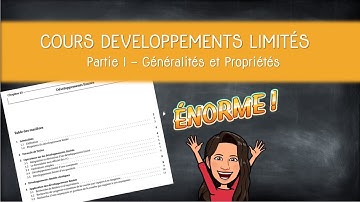 Développements limités - Partie I