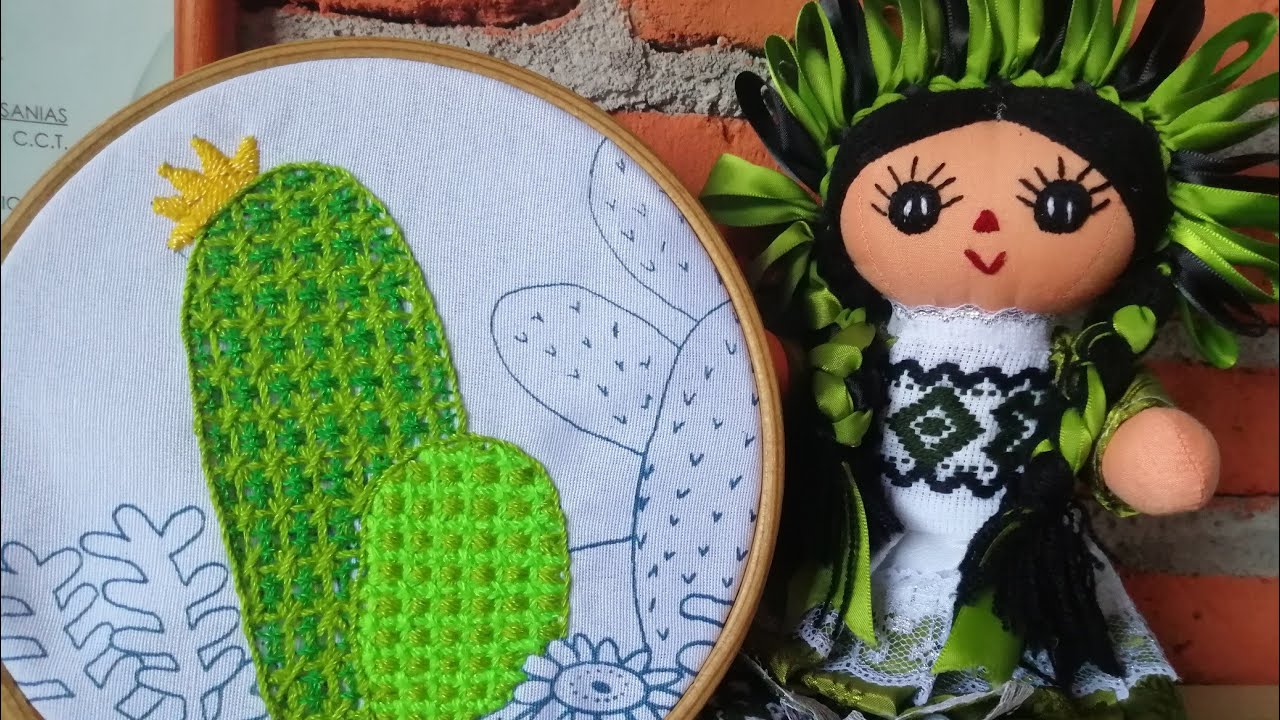 Bordado fantasía para cactus #1 🌵o cualquier diseño 🌵🇲🇽🇲🇽