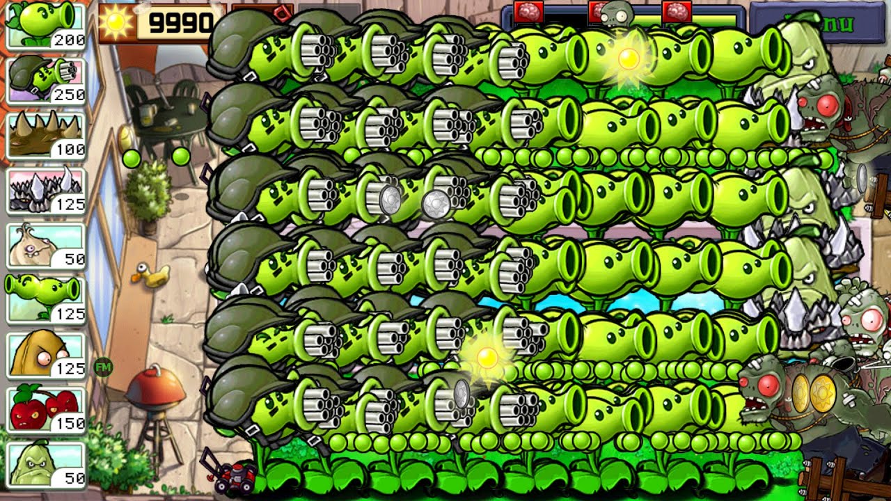 Plants VS Zombies Hack - Gloom Shroom vs 99 Gargantuar Vs Dr. Zomboss ...