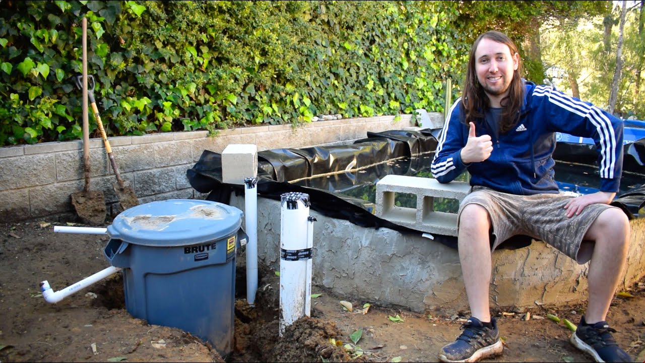DIY Koi Pond Settlement Tank Day 1 Preparation YouTube
