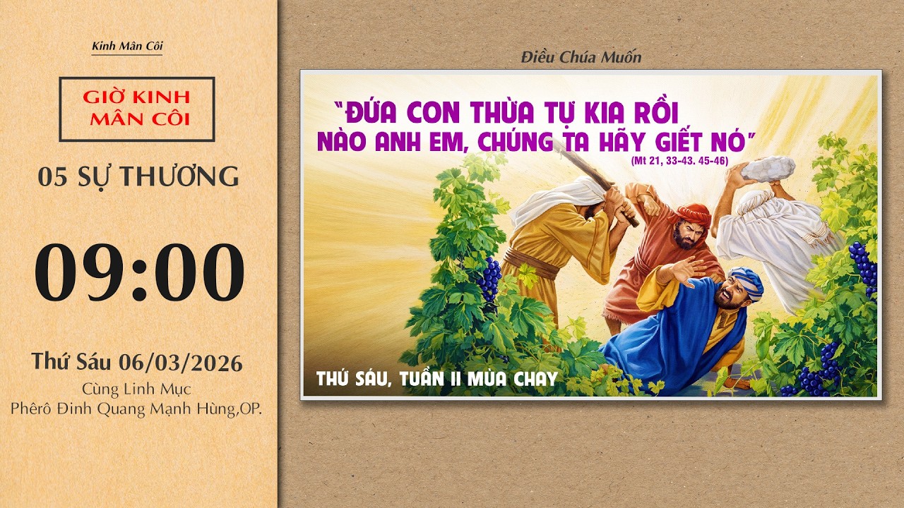 🔴Kinh Mân Côi | 06/03/2026 | 5 Sự Thương - Sáng Thứ Sáu Tuần II Mùa Chay.