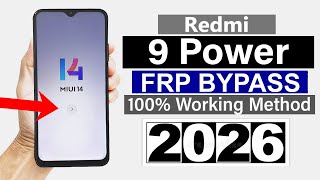 Redmi 9 Power - Google Account Frp Byp - Miui 14 -100% Working Without Pc
