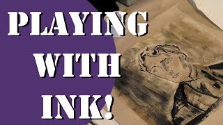 Playing with Inks!  Speedrawing for The Well of Loneliness by Radclyffe Hall