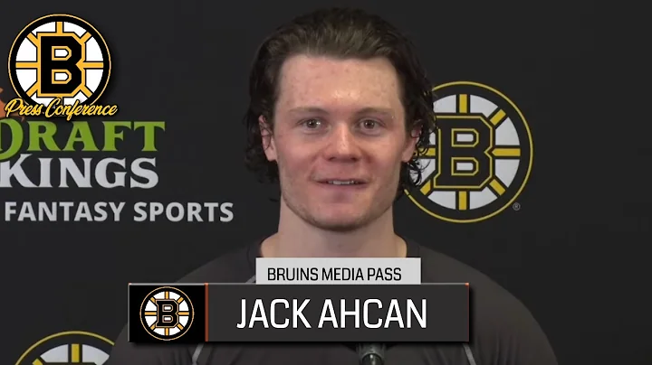 Jack Ahcan REACTS to First Career Goal | Bruins Po...