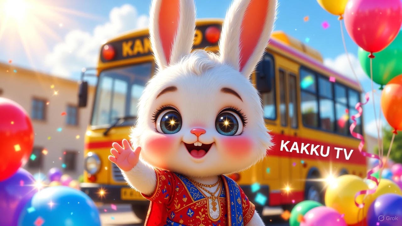 🎒 “School Time Fun! Bunny’s Bus Ride Poem for Kids (Hindi Rhyme)” - YouTube