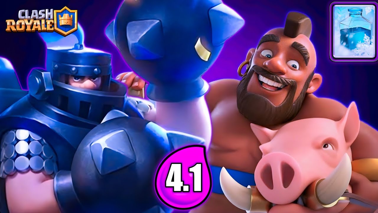 4.1 ELIXIR || TOP TIER MEGA KNIGHT & HOG RIDER FREEZE DECK IS INSANE ...