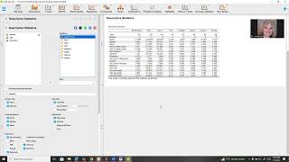 How to order descriptive statistics in JASP