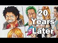 Drawing 40 years old one piece characters  episode 1000th specials