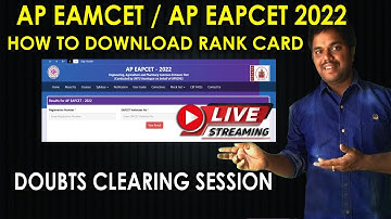 Live Session : How to Download AP Eapcet 2022 Rank Card | AP Eamcet 2022 Rank Cards Release