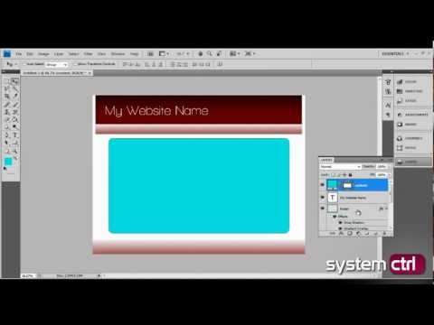 Adobe Photoshop CS - Website Layout design (Part )