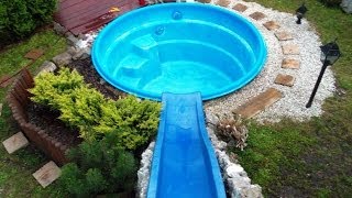 How to make a water slide for less than 100 (please read film description & see new footage)