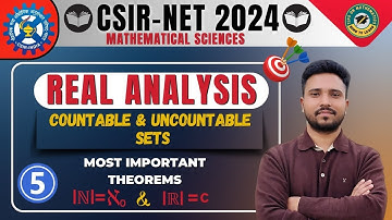 L5-CSIR NET 2024 Mathematical sciences | Unit 1 Real analysis | countable and uncountable sets-II