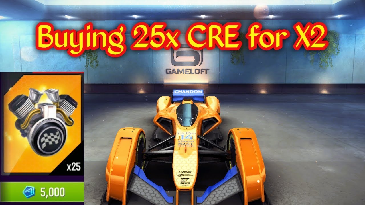 Asphalt 8 | Buying 25 custom racing engines for 5000 tokens