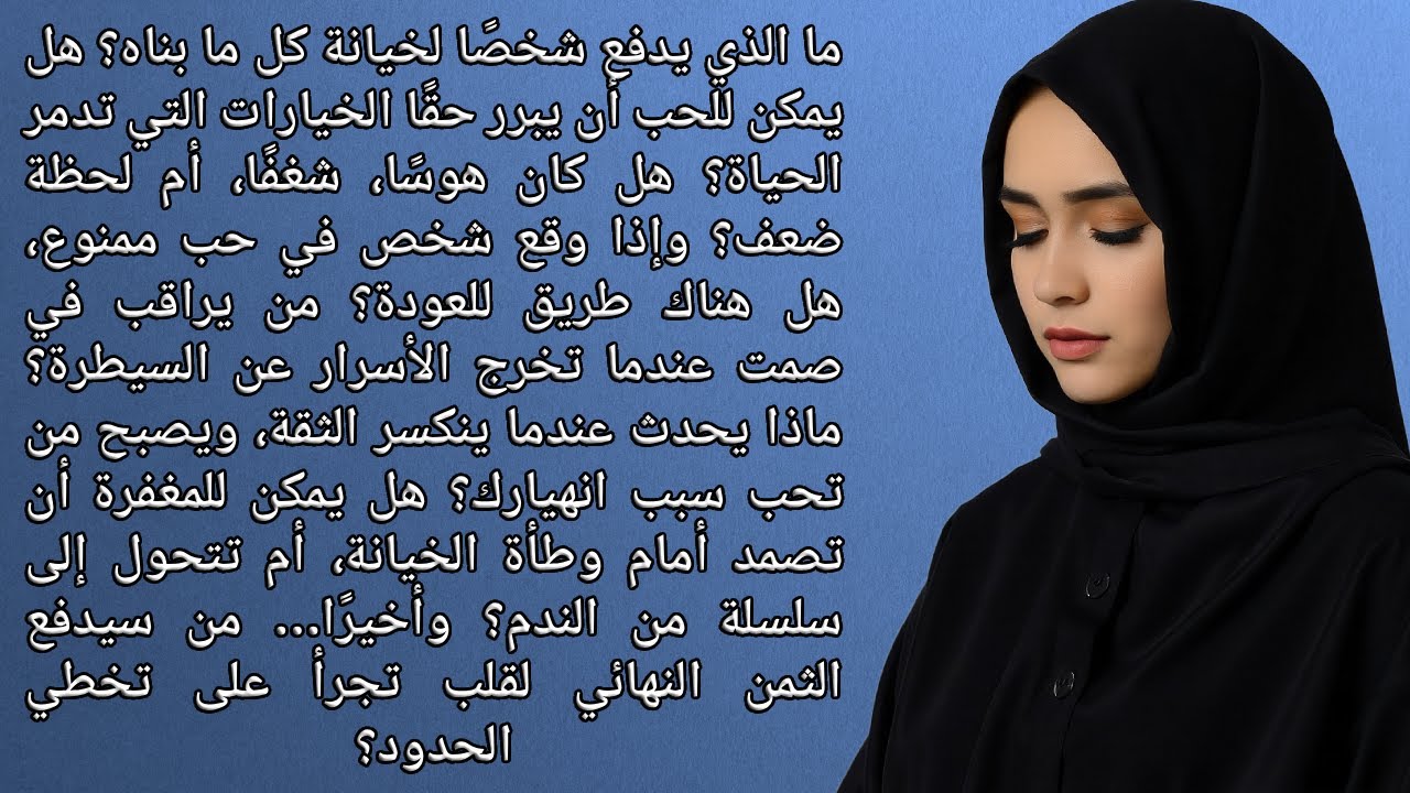 هذه ليست قصة حب، بل اعتراف يؤلم روحي