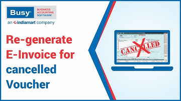Re-generate E-Invoice for Cancelled Voucher (Hindi)