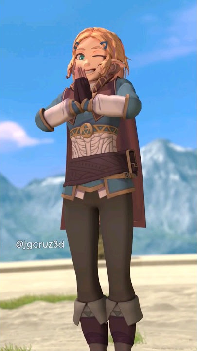 Zelda waiting for Link. 🤣 #animation #tearsofthekingdom #cute #kawaii #zelda #link