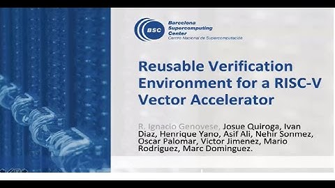 Reusable Verification Environment for a RISC-V Vector Accelerator