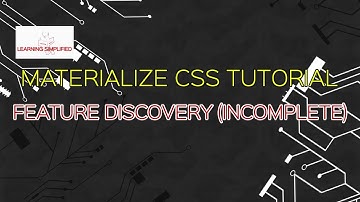 How to use a Feature Discovery block in Materialize CSS(Incomplete)