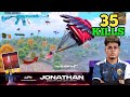 35 kills  jonathan new full agressive gameplay forest elf set jonathangaming gameplay bgmi